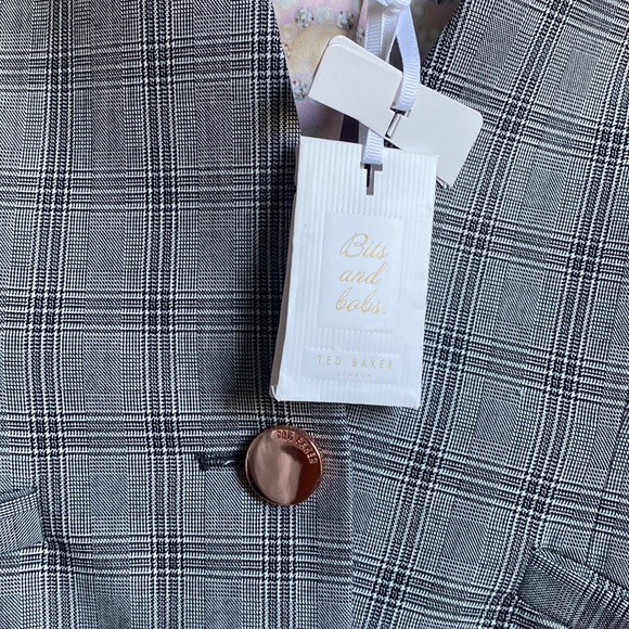 NEW Ted Baker Rista blazer 2, US 6 collarless check print - Picture 5 of 8